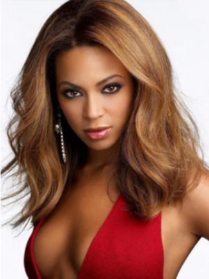 Beyonce Lace Front Cap Wavy Synthetic Hair 12 Inches 120% Wigs