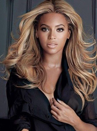 Beyonce Synthetic Hair Lace Front Cap Wavy 120% 18 Inches Wigs