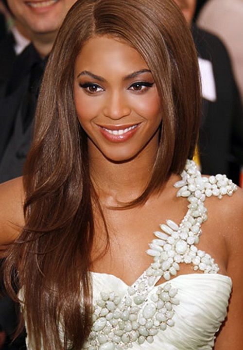 Beyonce Straight Human Hair Lace Front Cap 120% 22 Inches Wigs