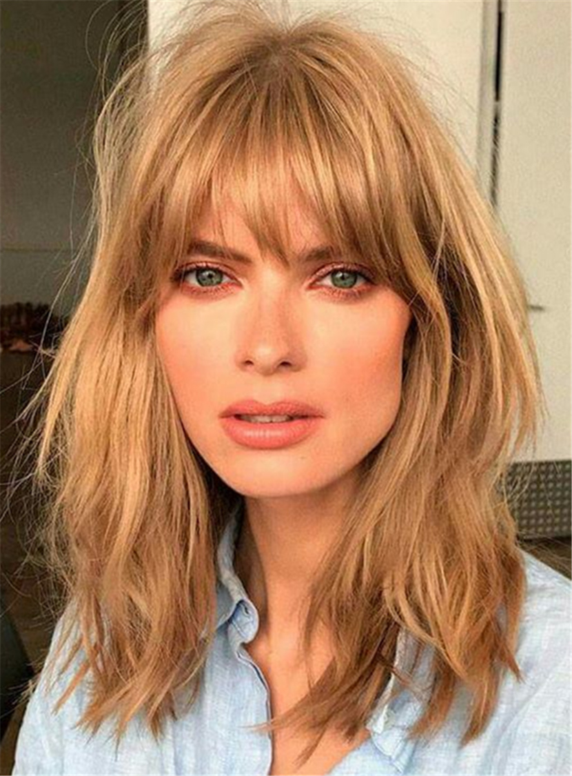 Straight Synthetic Hair Women Capless Wigs 14 Inches