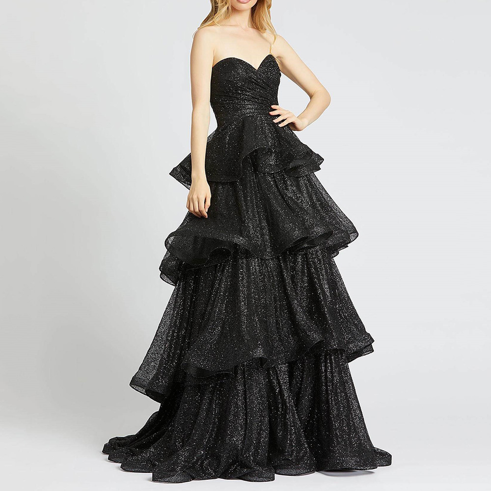 Trumpet/Mermaid Sleeveless Floor-Length Formal Dress - Black Wedding Dress