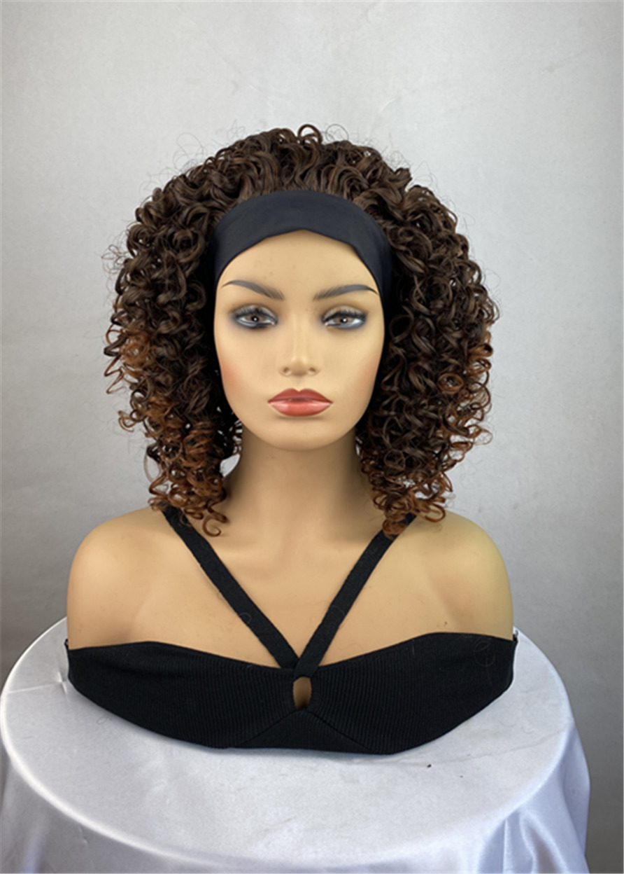 Headband Wigs Capless Synthetic Hair Curly Women 130 14 Inches Wigs 