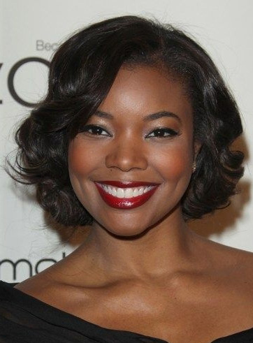 Gabrielle Union Wavy Lace Front Cap Human Hair 120% 10 Inches Wigs