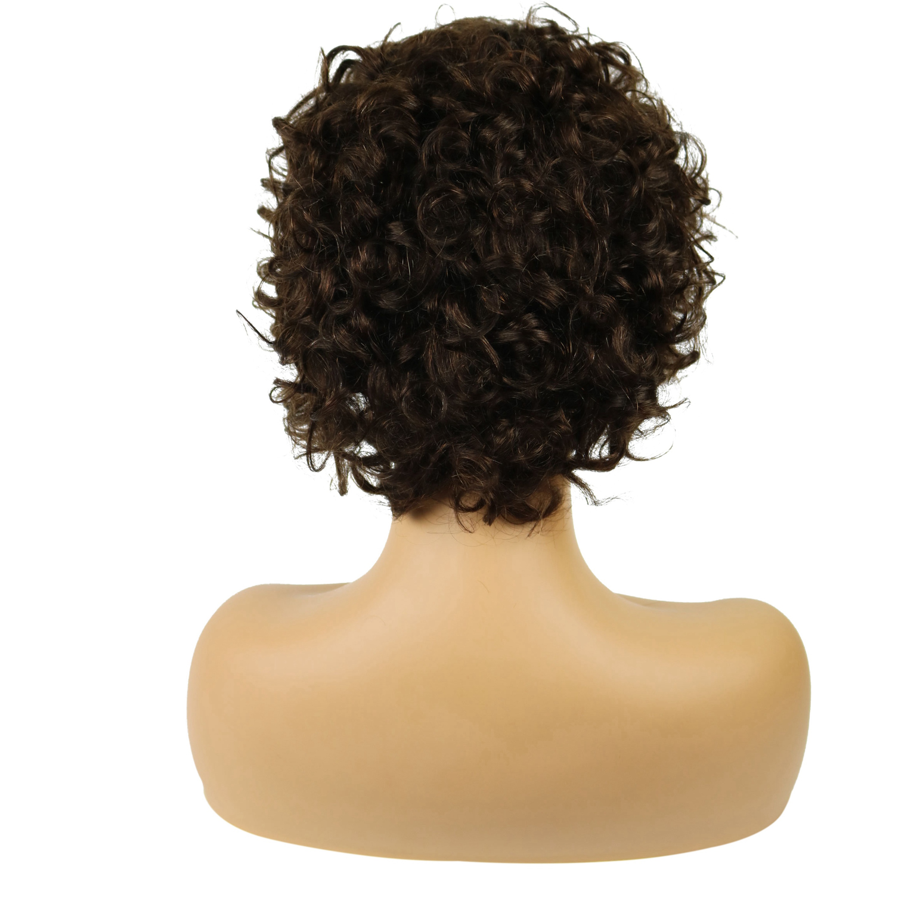 Curly Full Lace Cap Human Hair 120% Short Wigs For Black Women