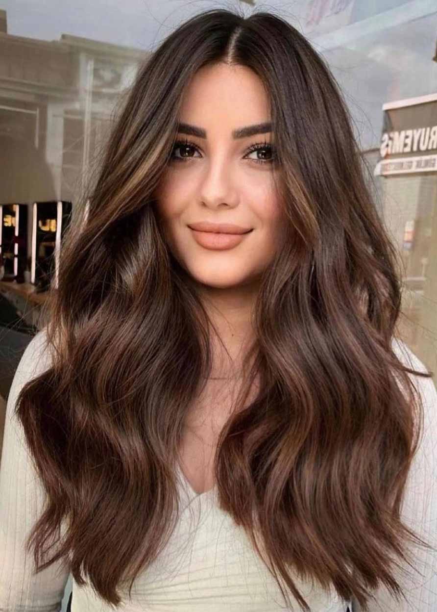 Women Balayage Highlights Wigs Synthetic Hair Wavy Capless 26 Inches 130% Wigs