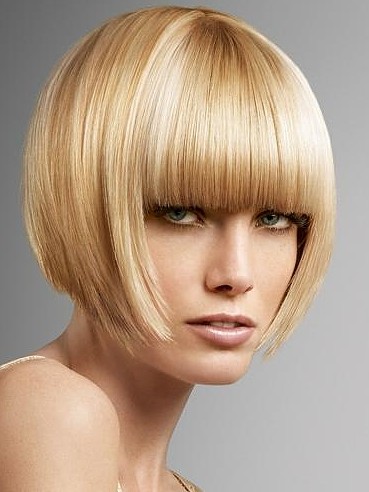 Synthetic Hair Straight Capless 120% Short Wigs - Gloden Blonde Bob Wig