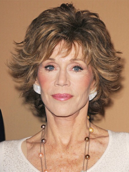 Classic Synthetic Lace Front Jane Fonda Wigs 12 Inches