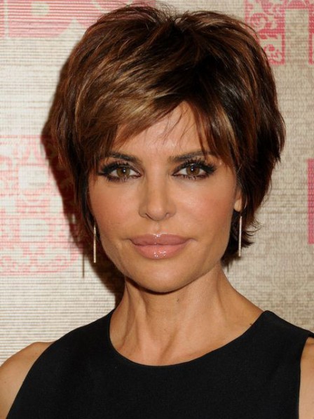 Straight Synthetic Lisa Rinna Capless Layered Wigs