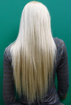 100% Virgin Indian Human Hair Straight Capless 24 Inches 120% Wigs - Blonde
