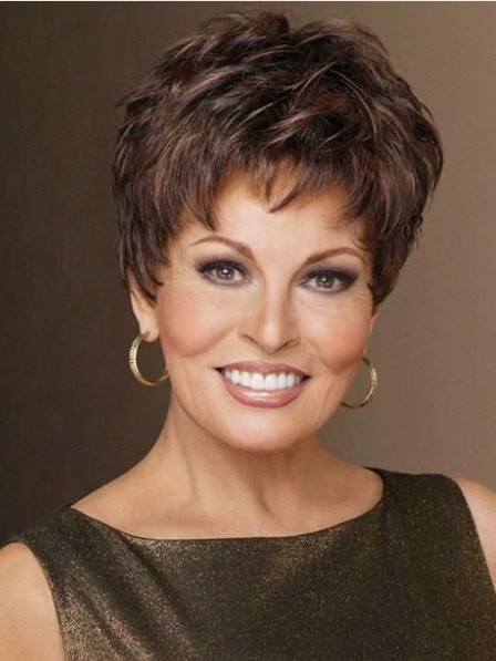 Wavy Layered Synthetic Capless Raquel Welch Pixie Cut Wigs