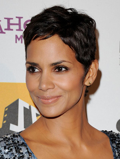 Short Human Hair Wigs Straight Full Lace Cropped Boycuts Halle Berry Wigs 6 Inches