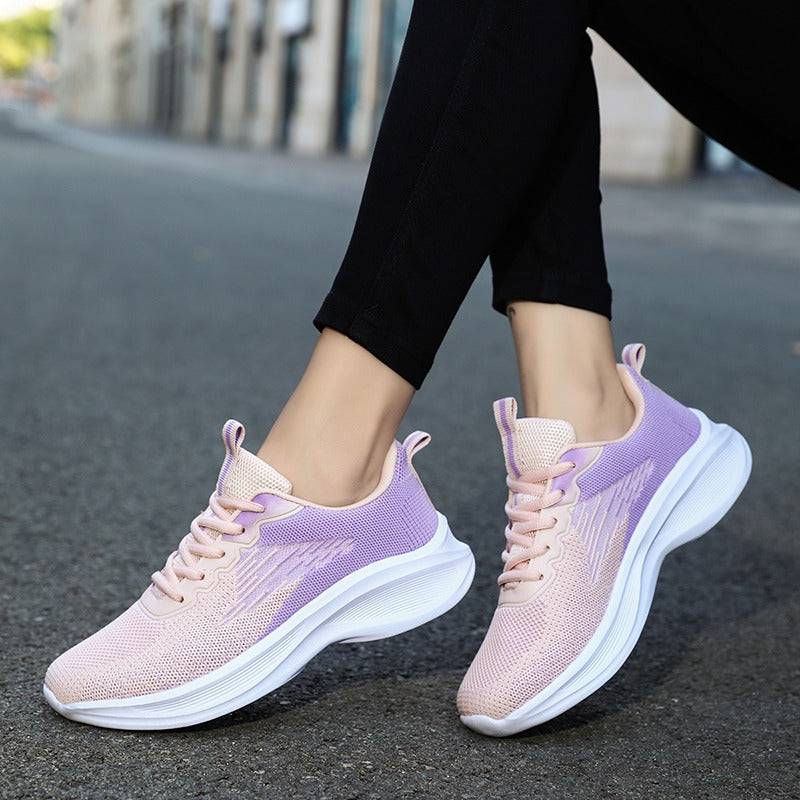   Women  Shoes Thick Sole Gradient Colorful Sports Sneakers