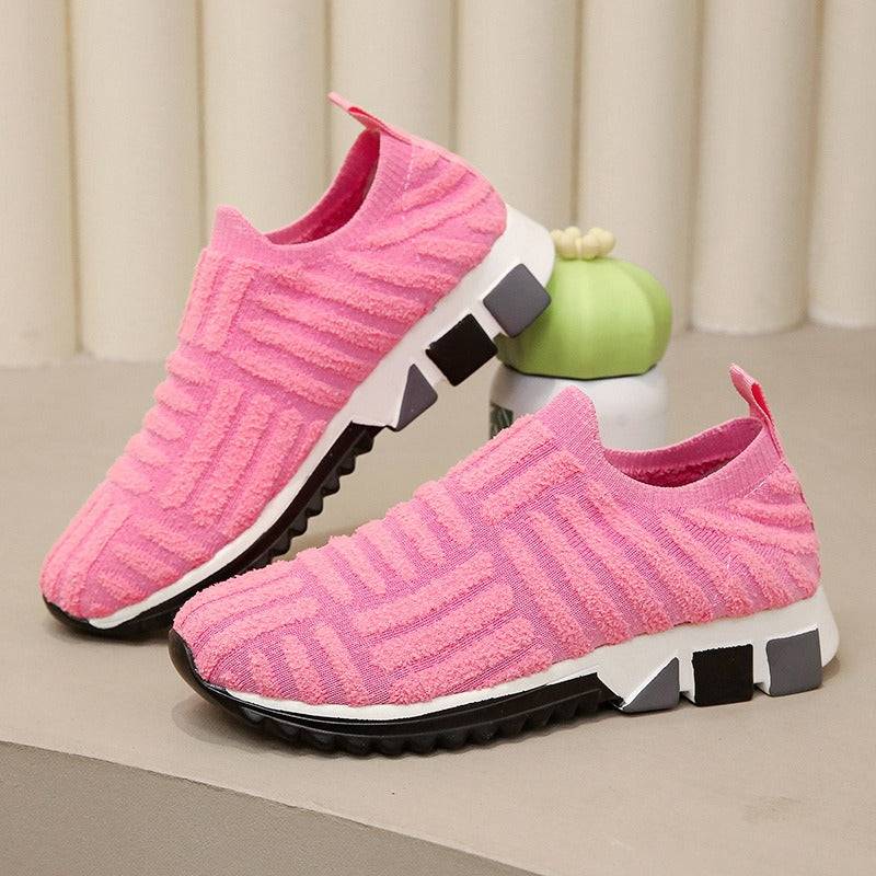   Women  Shoes Knit Slip-on Comfy Leisure Sneakers