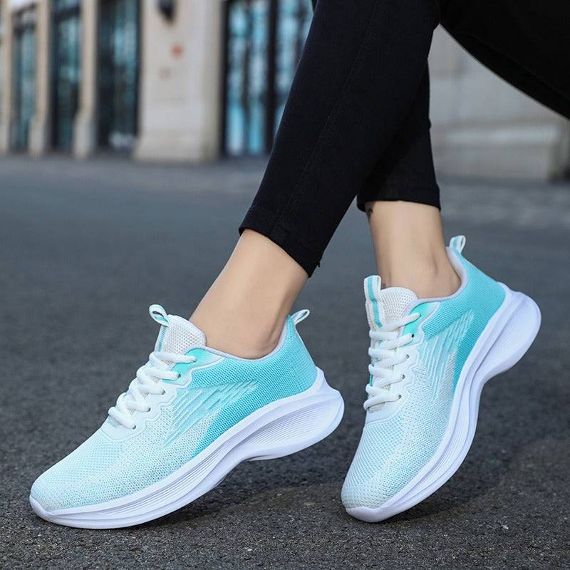   Women  Shoes Thick Sole Gradient Colorful Sports Sneakers