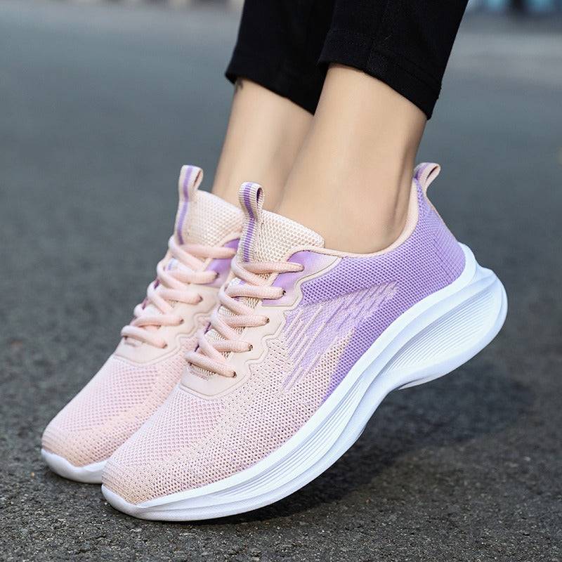   Women  Shoes Thick Sole Gradient Colorful Sports Sneakers