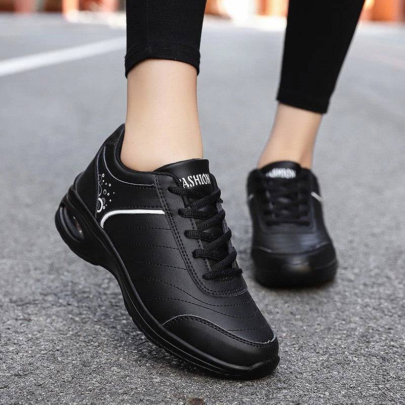   Women  Shoes Leather Waterproof Sneakers