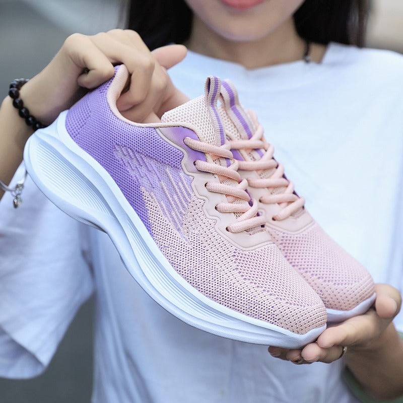   Women  Shoes Thick Sole Gradient Colorful Sports Sneakers