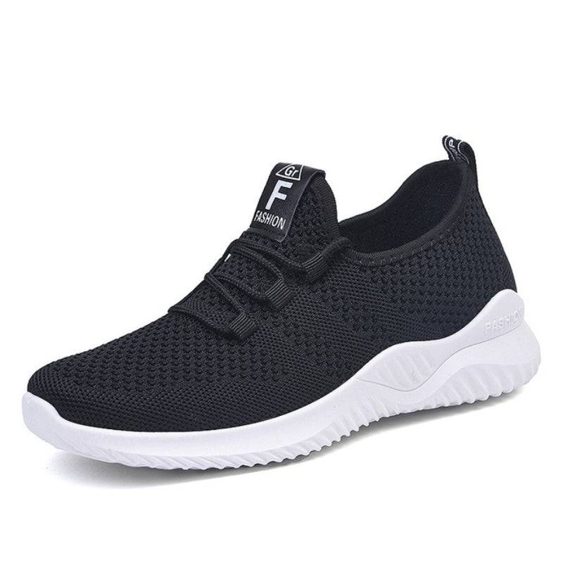   Women  Shoes Comfy Elastic Mesh Round Toe Running Sneakers