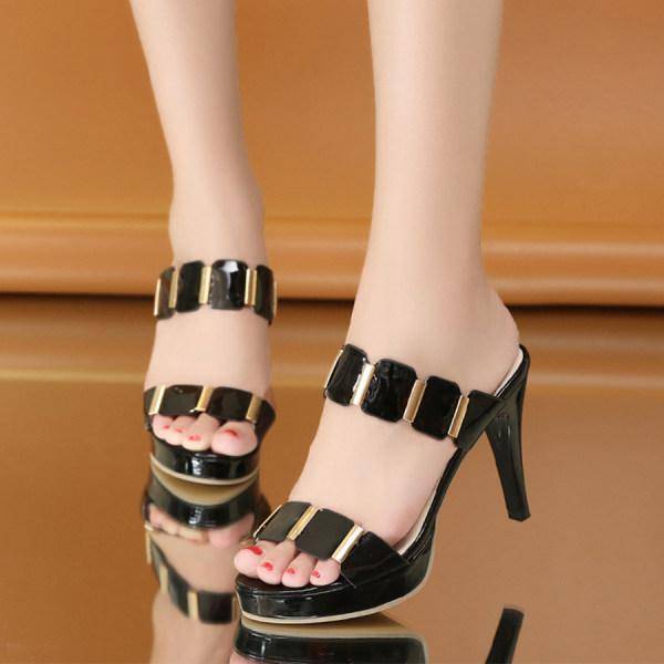 Women'S Platform High Heel Slippers