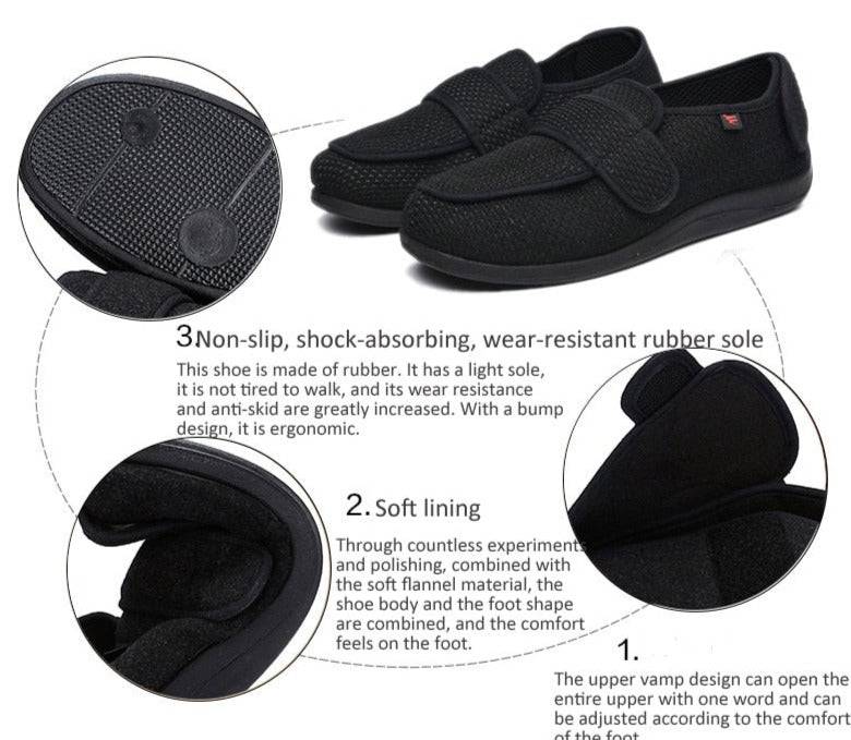 cuzcare Wide Diabetic Shoes For Swollen Feet - NW6007