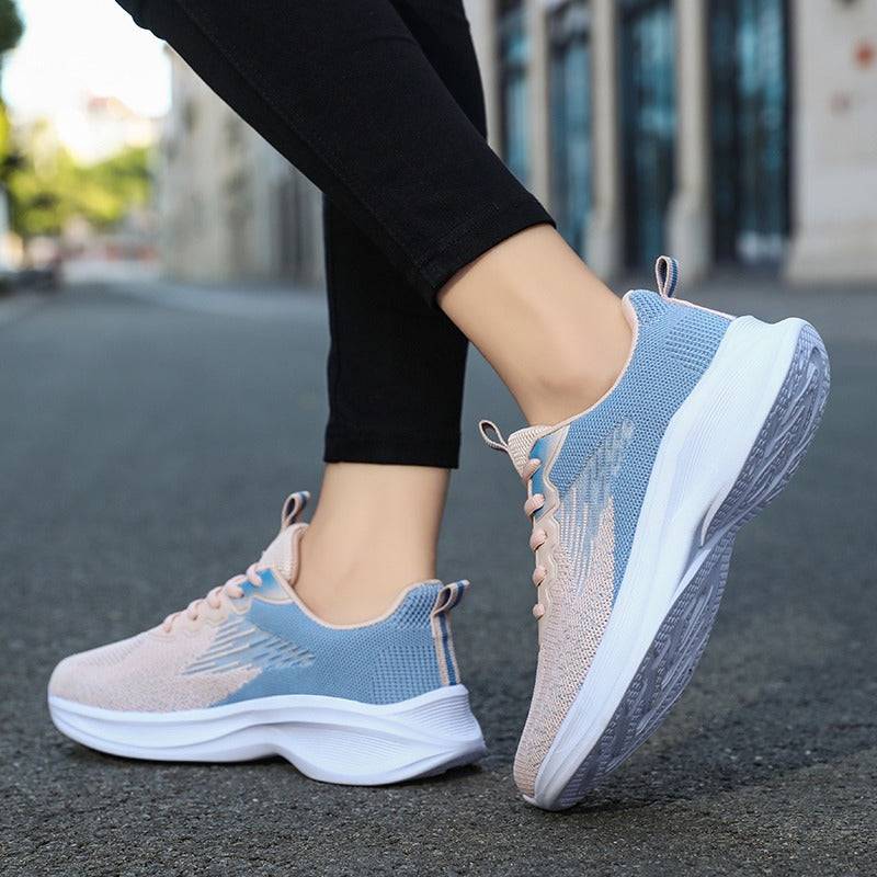   Women  Shoes Thick Sole Gradient Colorful Sports Sneakers