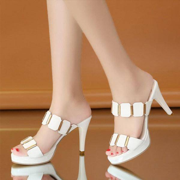 Women'S Platform High Heel Slippers