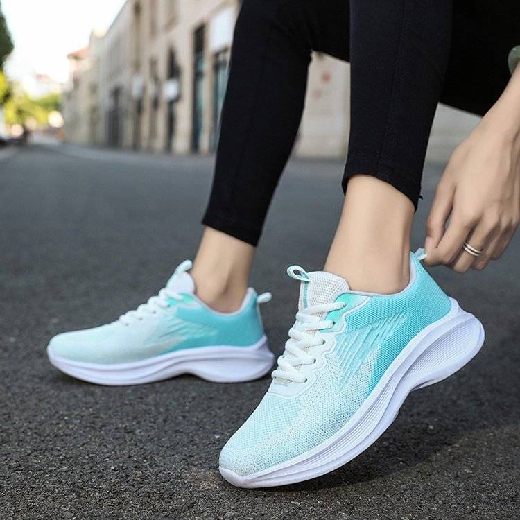   Women  Shoes Thick Sole Gradient Colorful Sports Sneakers