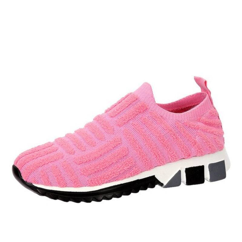   Women  Shoes Knit Slip-on Comfy Leisure Sneakers