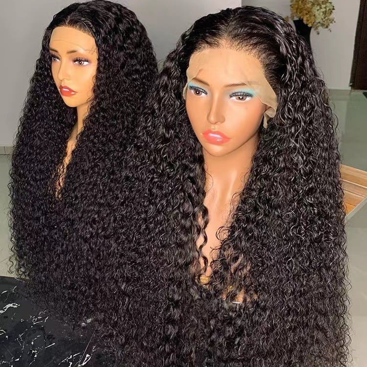 Glueless Curly Human Hair Wigs Full Lace Wig For Braiding Pre Plucked HD Lace Wigs