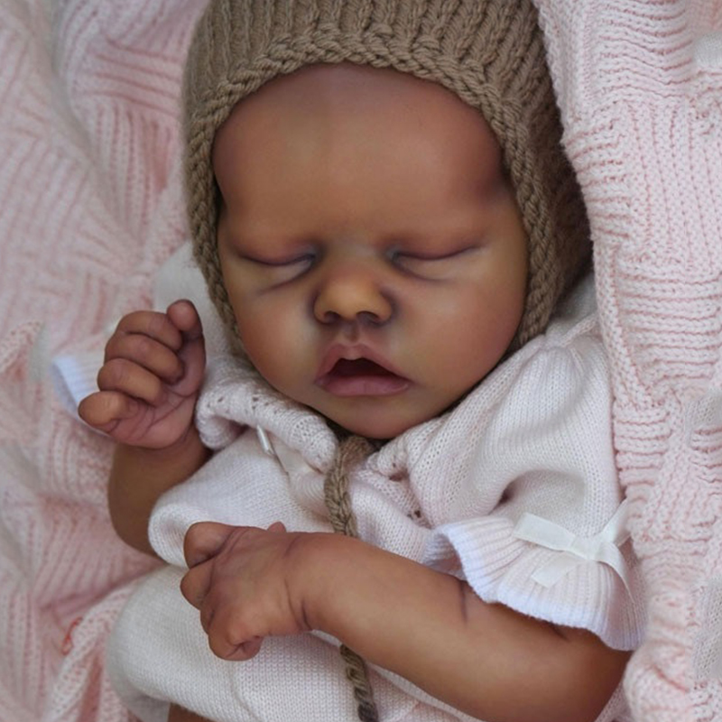 17" Real African American Reborn Baby Doll Girl