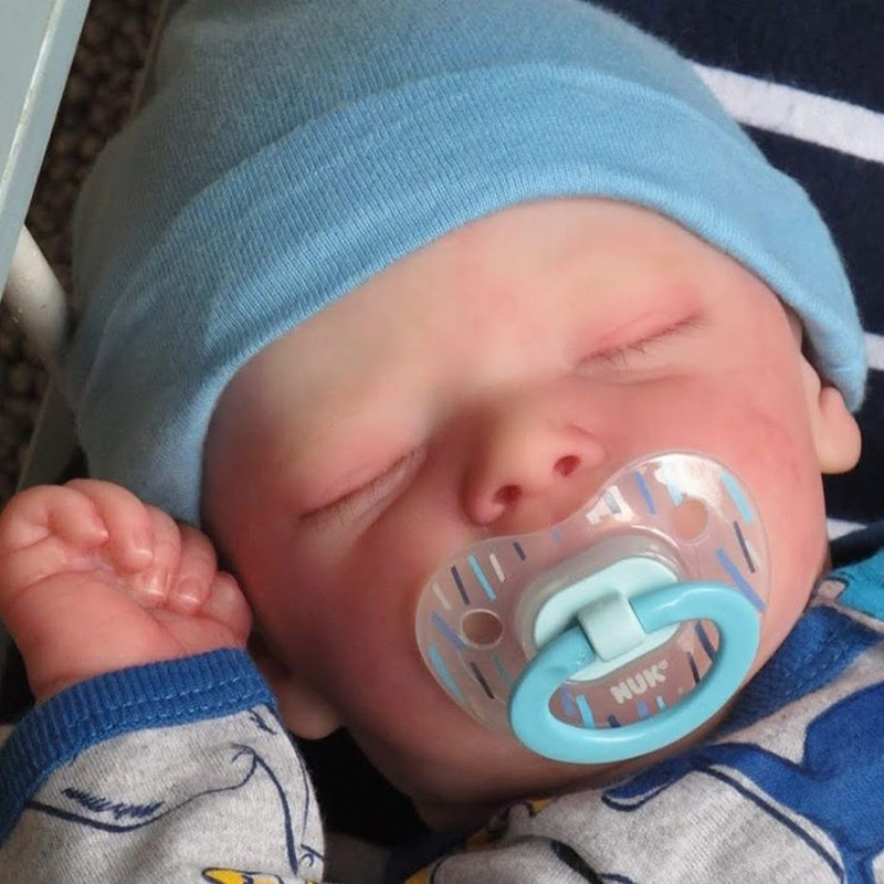 16 Inches Sleeping Edward Close Eyes Reborn Doll Boy-Darren Series