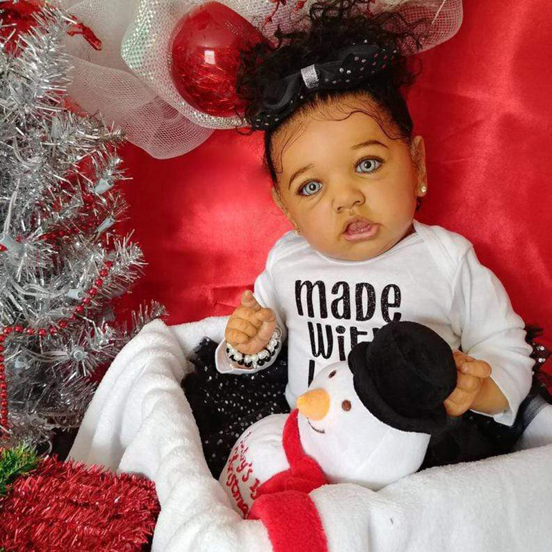 12'' Little Tracy African American Reborn Baby Doll Girl