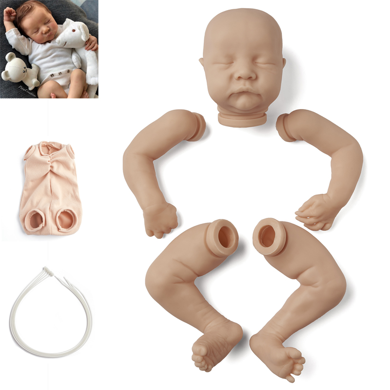 19 Inch Raven Kit Original Size Bebe Reborn Baby Doll Kit Vinyl Unpainted  Unfinished Blank Doll