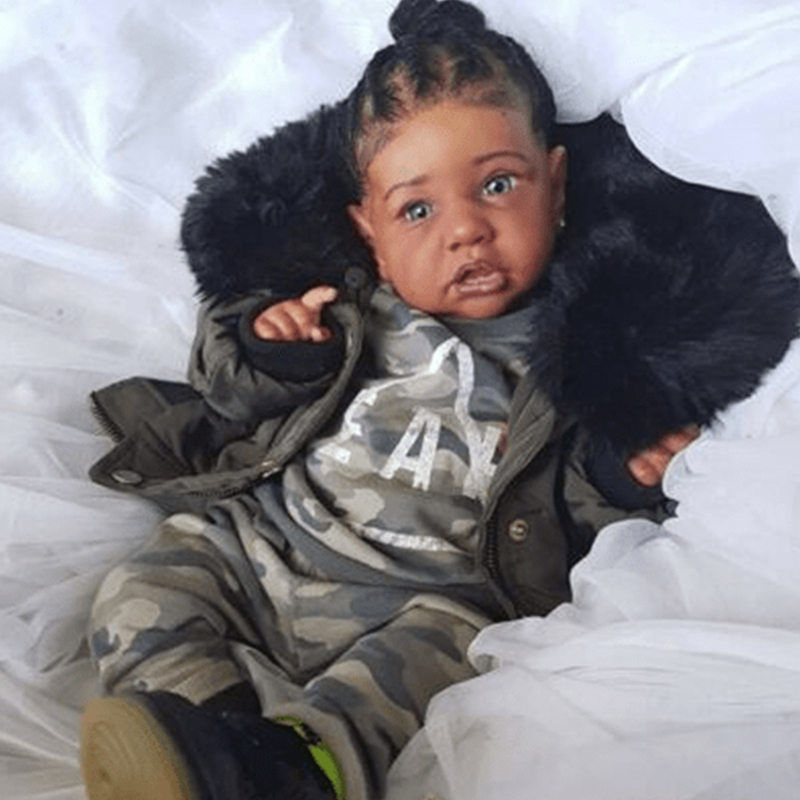 22" Little Jodie African American Reborn Baby Doll Girl - Saskia Series