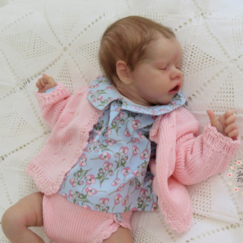17" Realistic Little Twin A Reborn Baby Dolls Girl