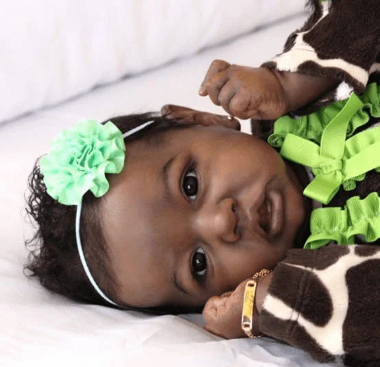 12" African American Reborn Baby Doll Girl Hayley Toy