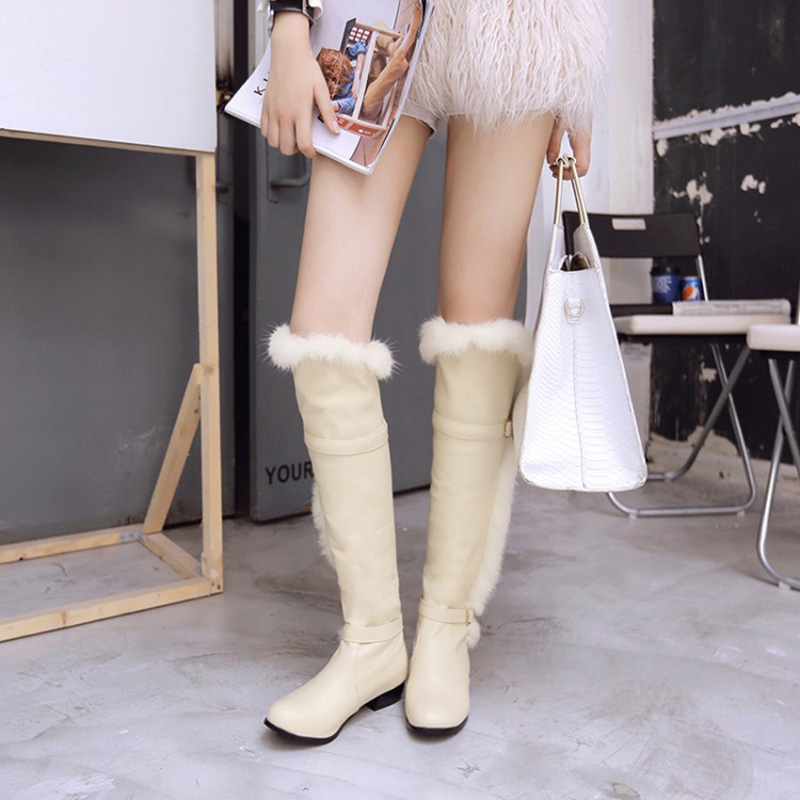 Round Toe Hasp Plain Casual Boots