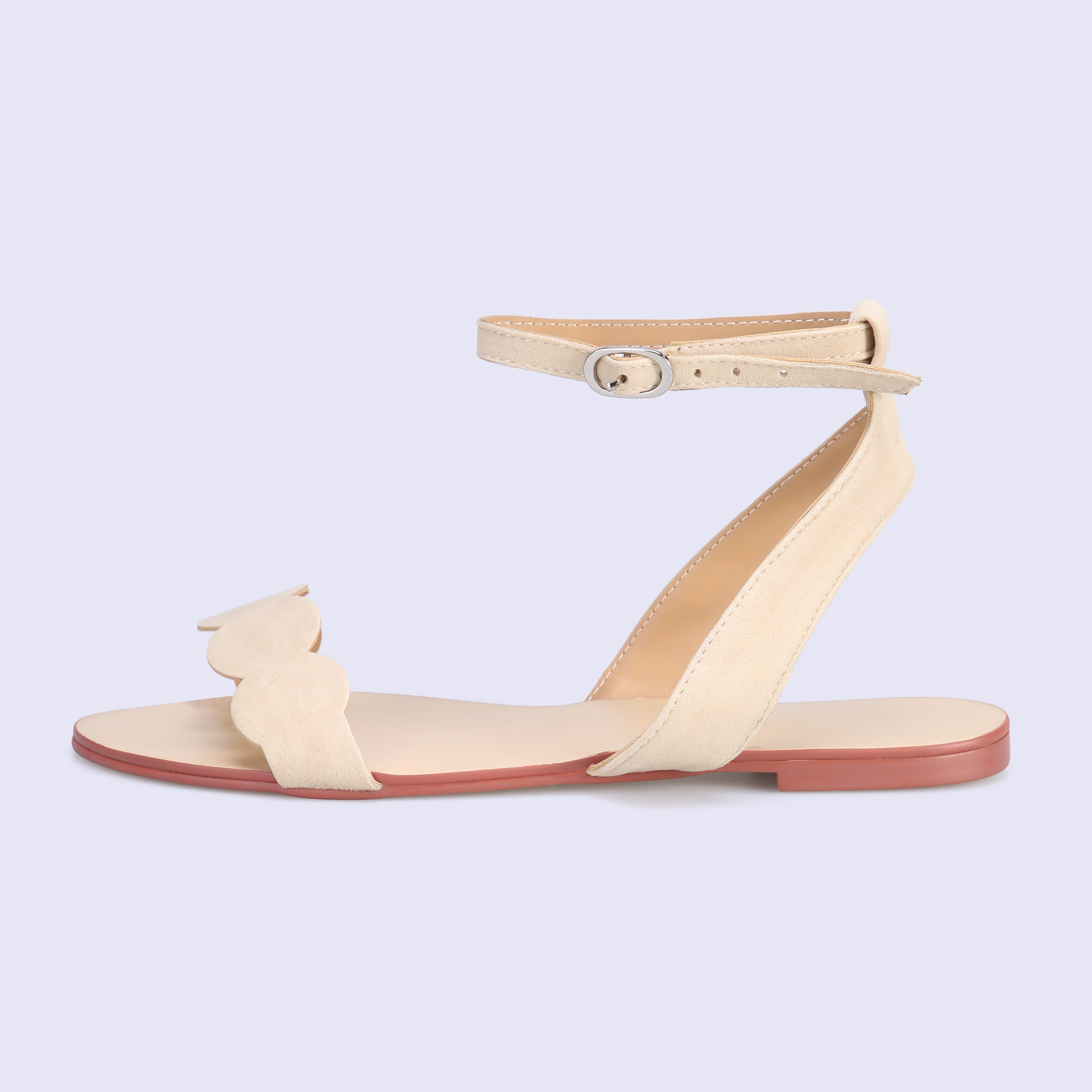 Open Toe Line-Style Buckle Ankle Strap Block Heel Casual Sandals
