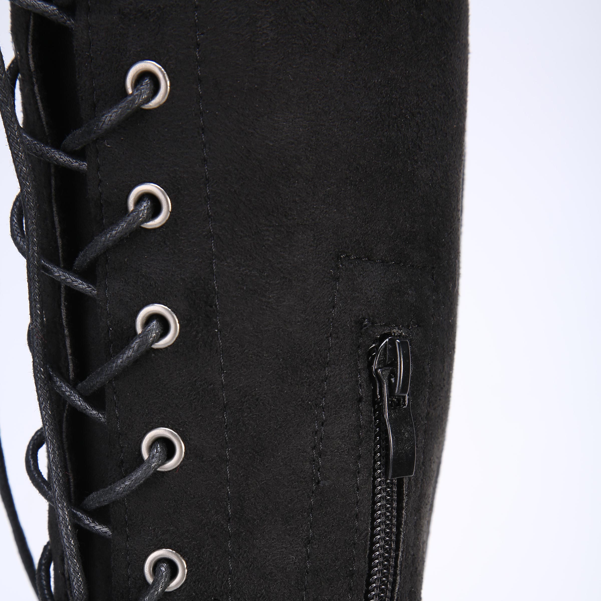 Block Heel Plain Side Zipper Round Toe Casual Boots