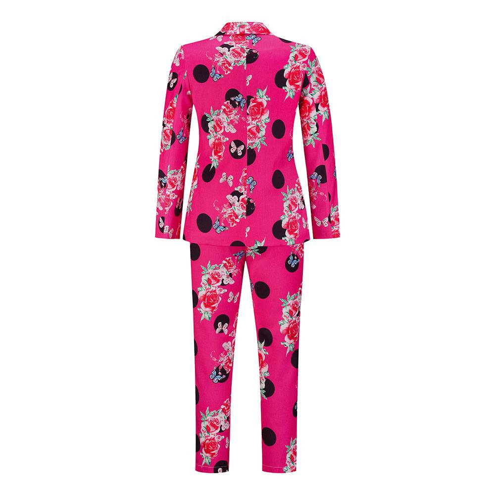 Print Blazer Fashion Ankle Length Women's Suit