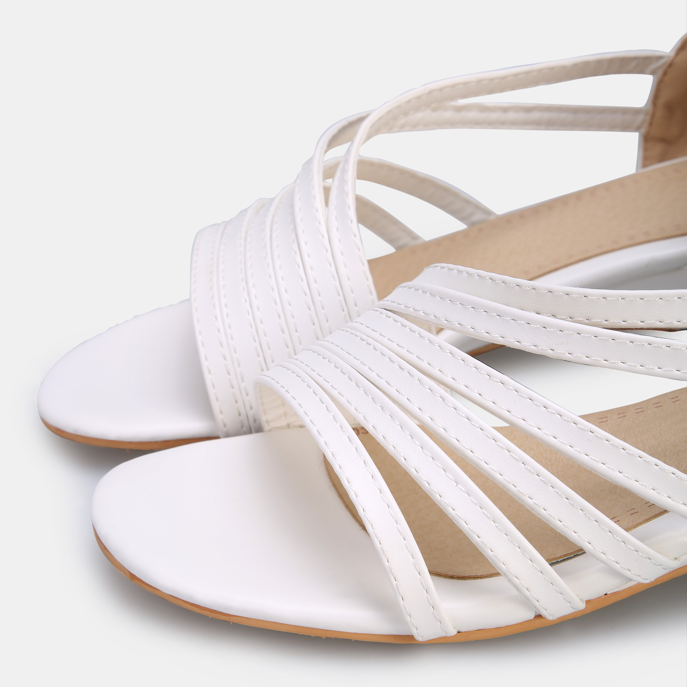 Slip-On Open Toe Heel Covering Wedge Heel Plain Sandals