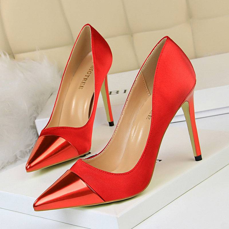 Stiletto Heel Pointed Toe Slip-On Ultra-High Heel(≥8cm) Thin Shoes