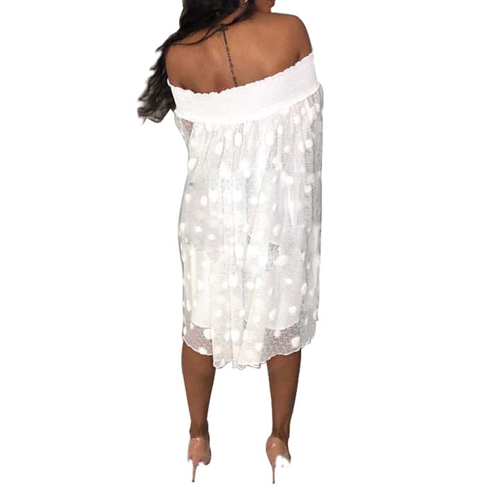 Falbala Long Sleeve Knee-Length Off Shoulder Flare Sleeve Women's Dress