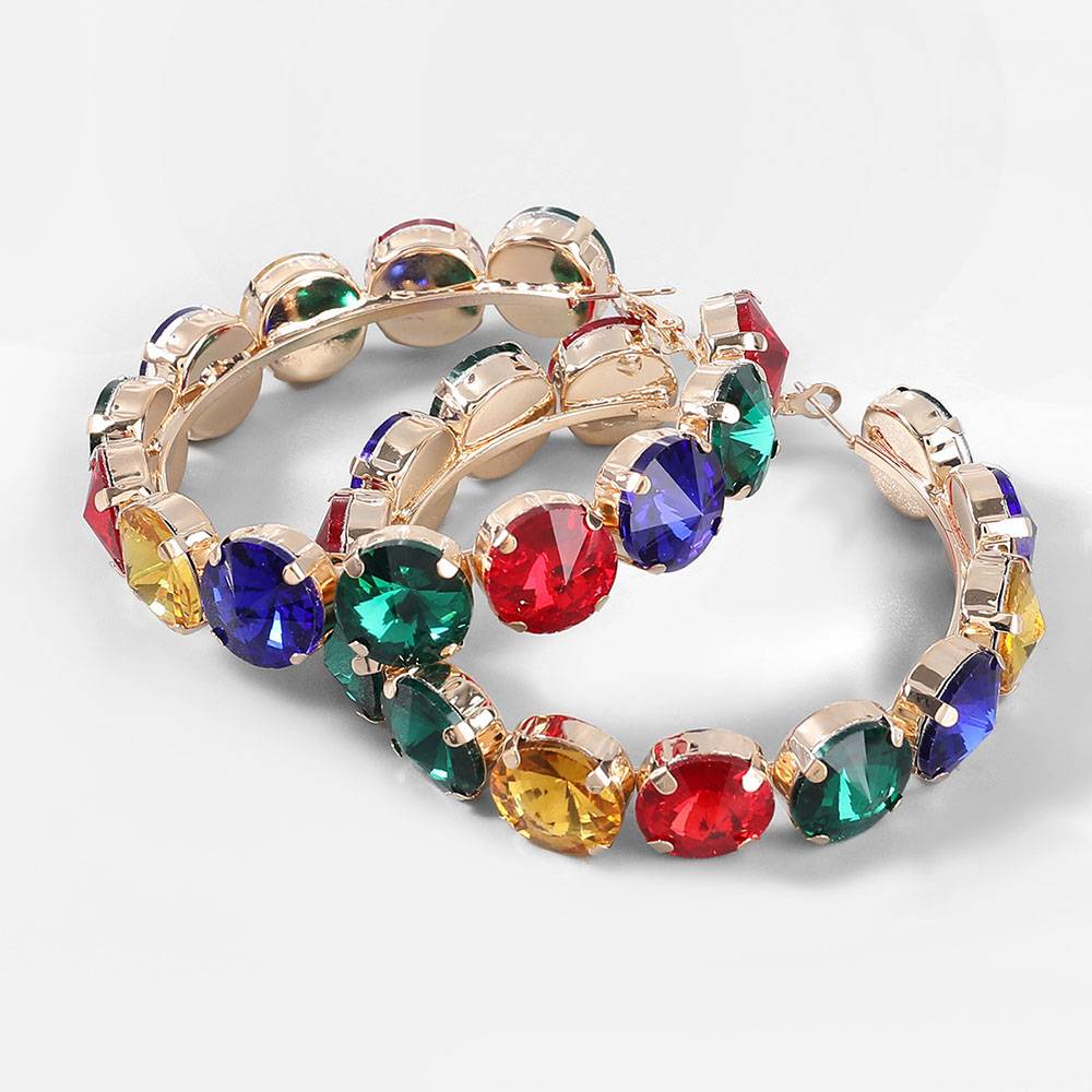 Geometric European Alloy Diamante Party Earrings