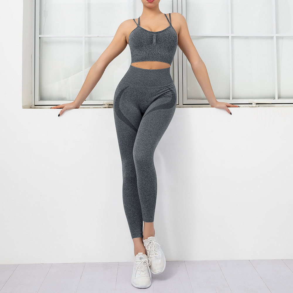 Nylon Breathable Sleeveless Yoga Clothing Sets