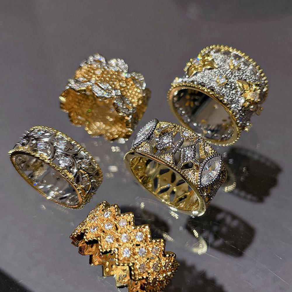 Diamante Vintage Party Rings