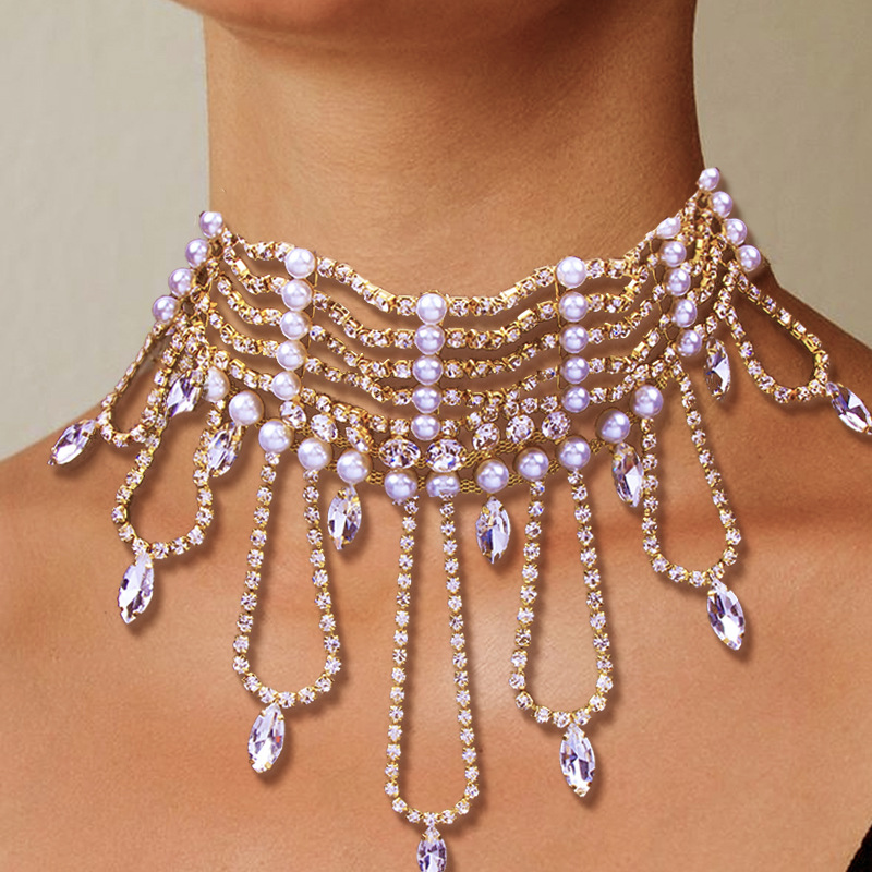 Water Drop European E-Plating Pendant Necklace Female Necklaces