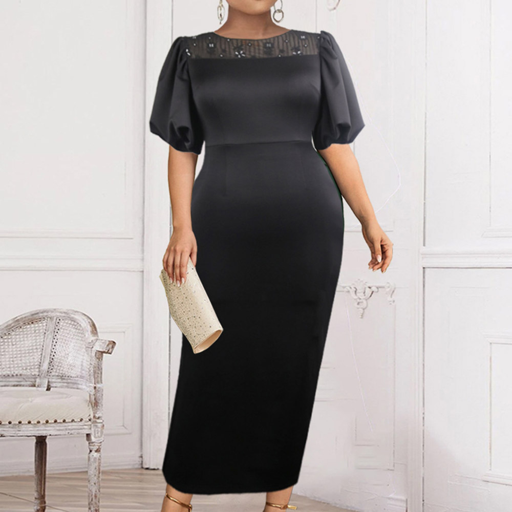 Ankle-Length Print Half Sleeve Round Neck Pullover Women's Dress