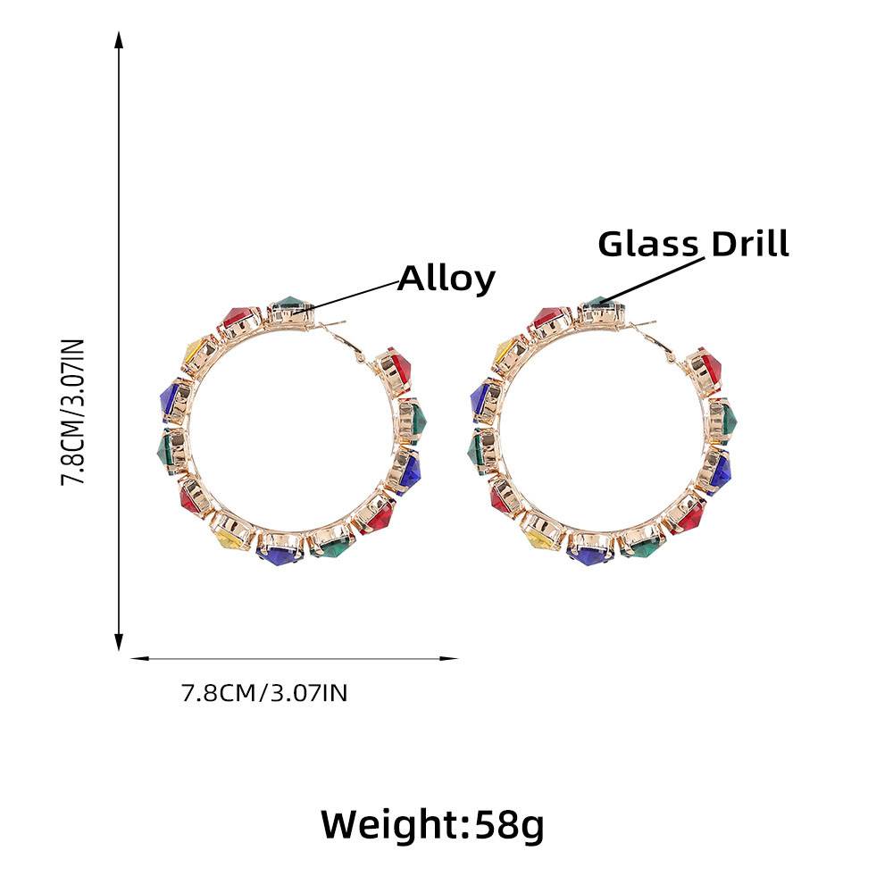 Geometric European Alloy Diamante Party Earrings