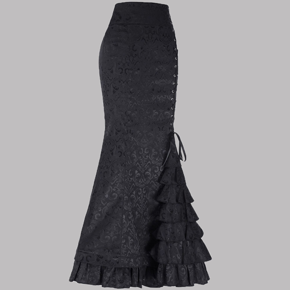 Plain Lace-Up Ankle-Length Mermaid Fashion Women's Skirt